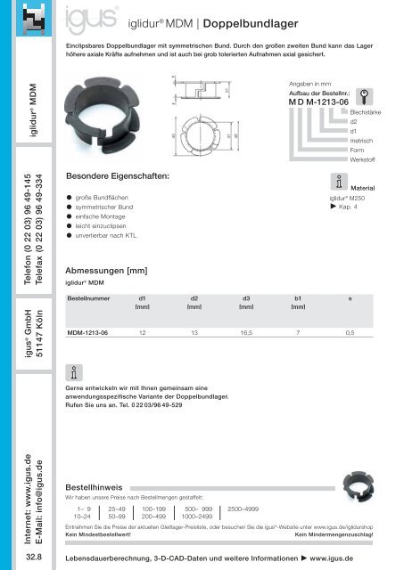 iglidurÂ®-MDM-Doppelbundlager: einclipsen â fertig - Igus