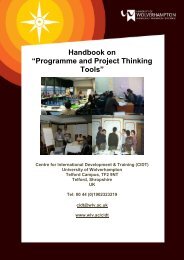 Handbook on Ã¢Â€ÂœProgramme and Project Thinking ToolsÃ¢Â€Â