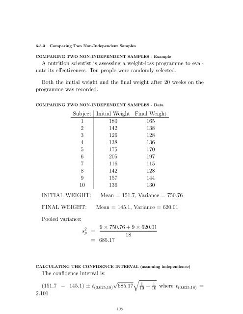 Course Notes - Department of Mathematics and Statistics