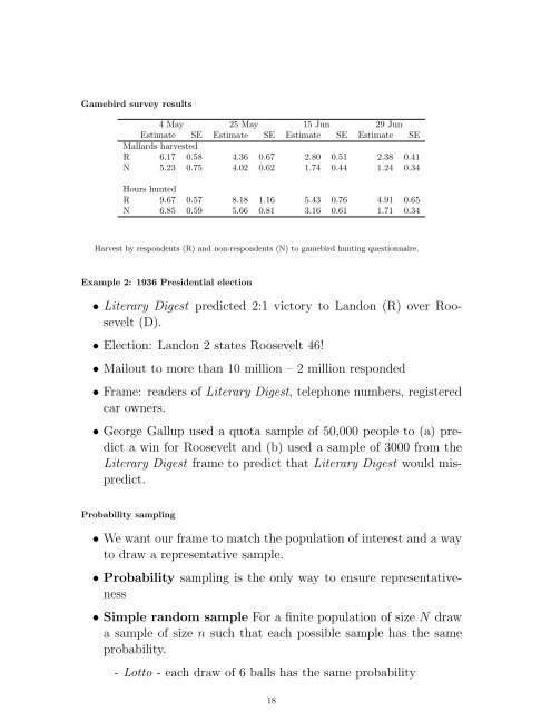 Course Notes - Department of Mathematics and Statistics