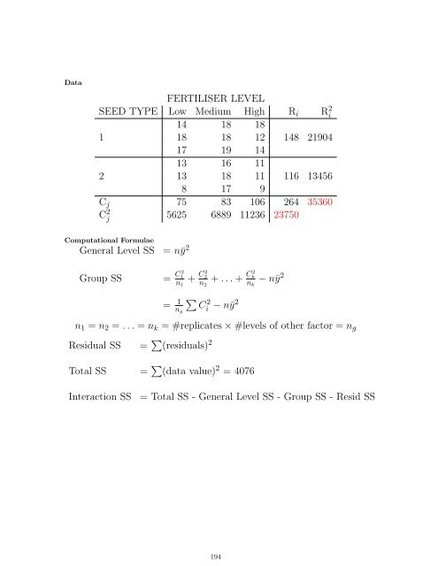 Course Notes - Department of Mathematics and Statistics