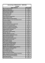 Lista de Espera PROUNI 2013-1 - MEDICINA 3 VAGAS - Unifenas