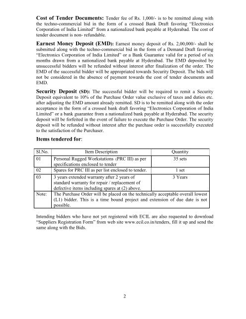 ELECTRONICS CORPORATION OF INDIA LIMITED