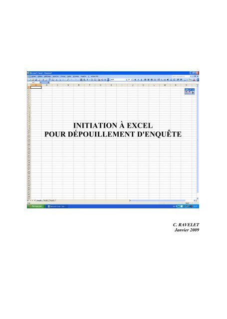 initiation Ã¤ excel pour dÃ¥pouillement d'enquÃ§te - Claude RAVELET