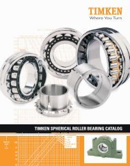 TIMKEN SPHERICAL ROLLER BEARING CATALOG - Dimensor