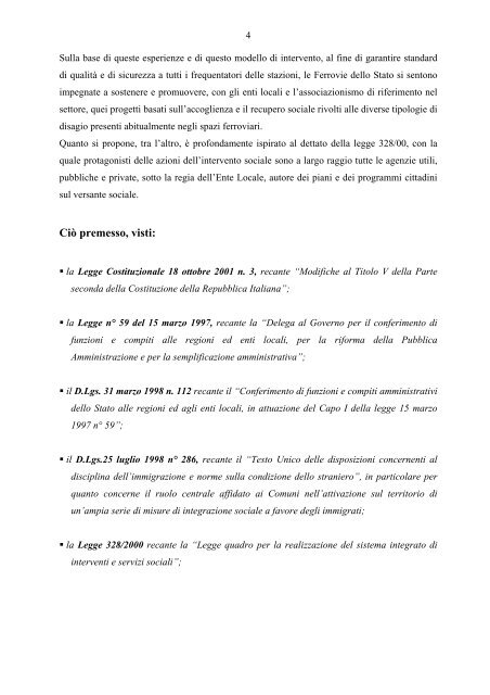 Accordo Quadro ANCI/FS - Ferrovie dello Stato Italiane