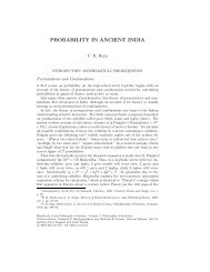 PROBABILITY IN ANCIENT INDIA - CK Raju