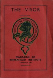 1962 - Xmas - Birkenhead Institute Old Boys