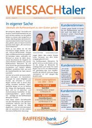 Weissach-Taler Ausgabe 25 - Raiffeisenbank Weissacher Tal eG