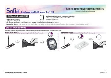 Analyzer and Influenza A+B FIA - Quidel Corporation