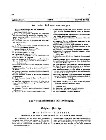 03. Zeitschrift fÃ¼r Bauwesen XVI. 1866, H. IV-VII= Sp. 145-336