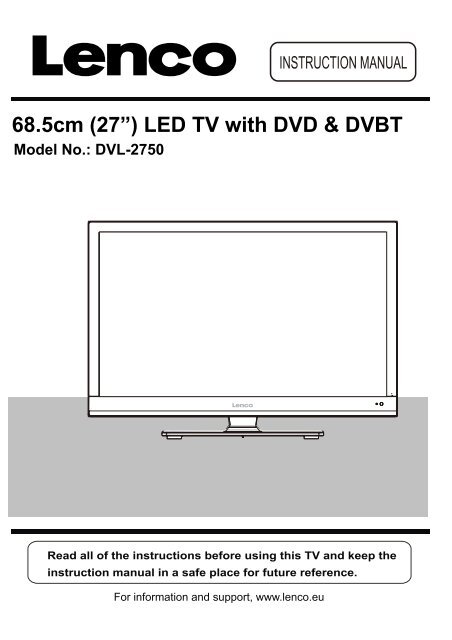 68.5cm (27Ã¢Â€Â ) LED TV with DVD &amp; DVBT - Lenco