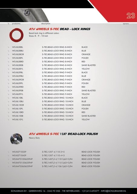 PRODUCT CATALOGUE - Schuurman B.V.