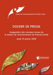 TÃ©lÃ©chargez le dossier de presse. - La maison de l'environnement ...