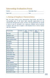 Internship Evaluation Form