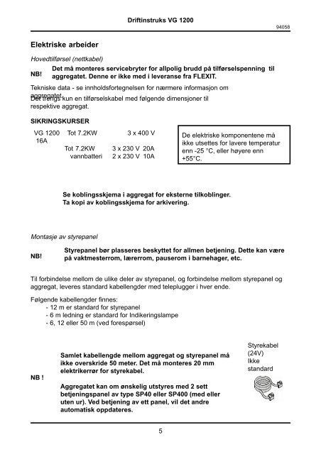 DRIFTINSTRUKS VG 2000/3000 - Flexit