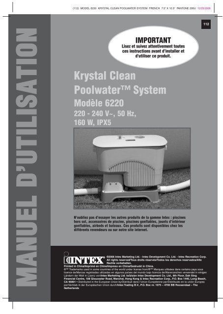 Notice sterilisateur Krystal Clean 56604.pdf - Habitat et jardin.com