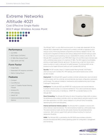 Extreme Networks Altitude 4021