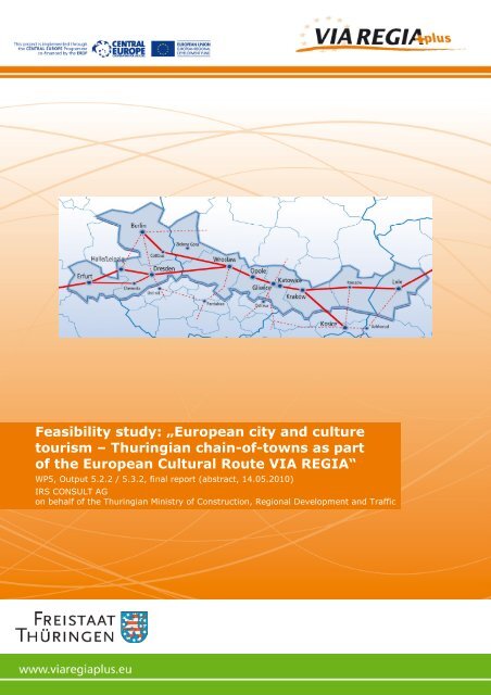 Feasibility study: „European city and culture tourism – Thuringian ...