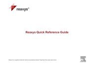 Reaxys Quick Reference Guide