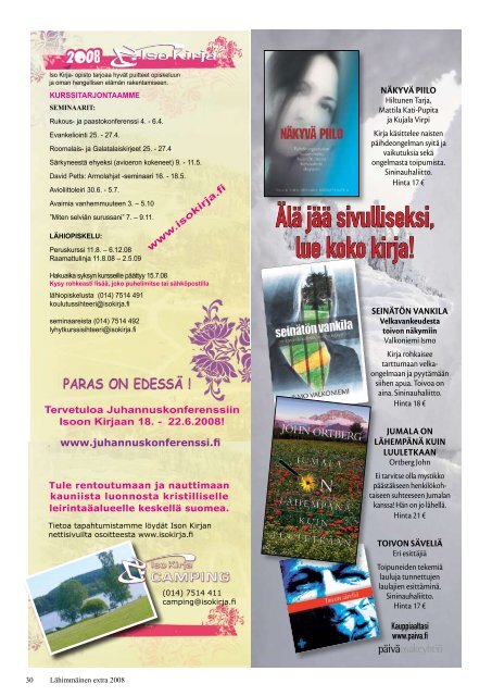 KRISTILLINEN ALKOHOLISTI- JA NARKOMAANITYÖ RY 1-2008