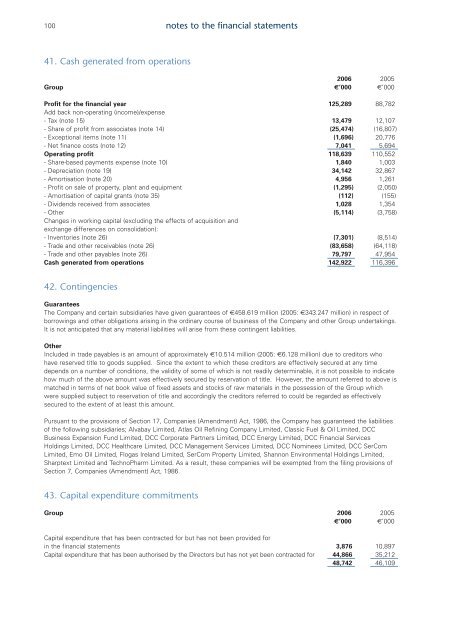 Annual Report and Accounts 2006 - DCC plc