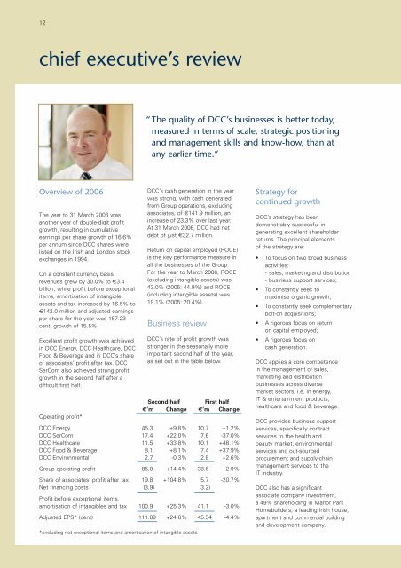 Annual Report and Accounts 2006 - DCC plc