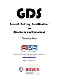 General Delivery Specifications 2009 - Bosch