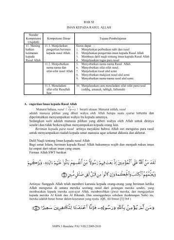 11 Iman kepada Rasul - PAI SMPN 3 Baradatu