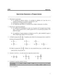 Ejercicios Razones y Proporciones