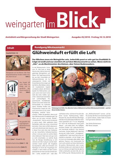 Ausgabe 45/2010 - Weingarten im Blick