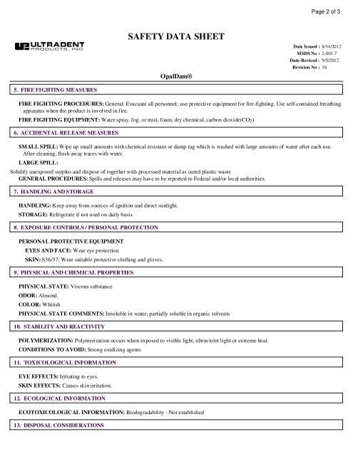 OpalDam - Ultradent Products, Inc.