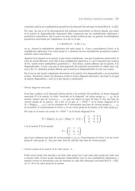 `ALGEBRA LINEAL Exercicis i problemes comentats - Departament ...