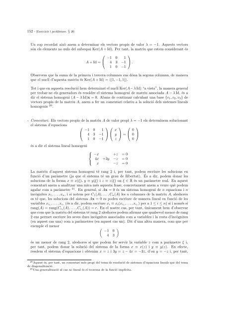 `ALGEBRA LINEAL Exercicis i problemes comentats - Departament ...