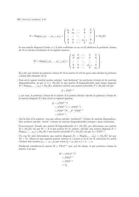 `ALGEBRA LINEAL Exercicis i problemes comentats - Departament ...