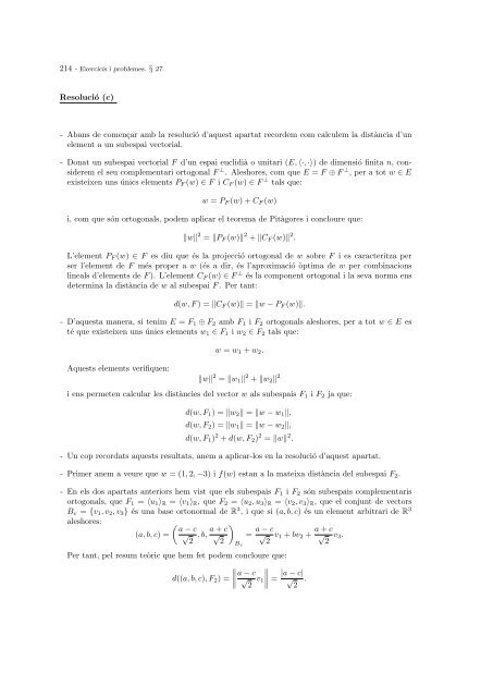 `ALGEBRA LINEAL Exercicis i problemes comentats - Departament ...