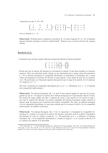 `ALGEBRA LINEAL Exercicis i problemes comentats - Departament ...