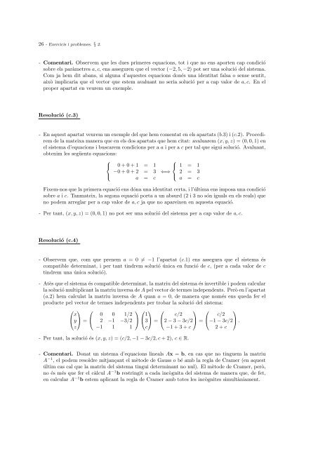 `ALGEBRA LINEAL Exercicis i problemes comentats - Departament ...