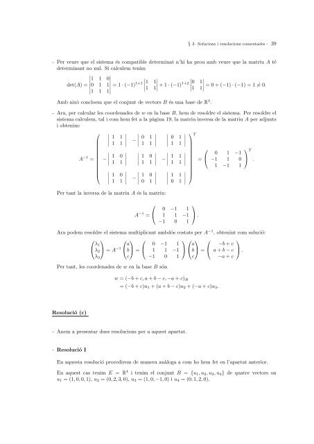 `ALGEBRA LINEAL Exercicis i problemes comentats - Departament ...