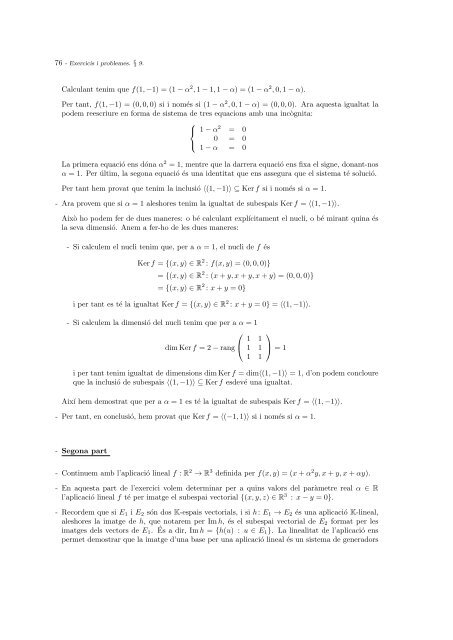 `ALGEBRA LINEAL Exercicis i problemes comentats - Departament ...