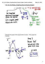 14-1 & 14-2 Notes, Graphing Sine & Cosine Graphs.notebook