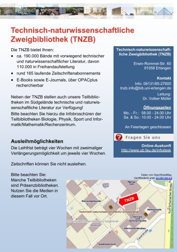 Technisch-naturwissenschaftliche Zweigbibliothek (TNZB)