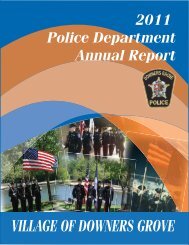 2011 Police Department Annual Report - Village of Downers Grove