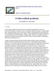 O Oberwolfach problemu - Math.e