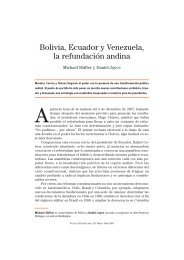 Bolivia, Ecuador y Venezuela, la refundaciÃ³n andina - Flacso Andes
