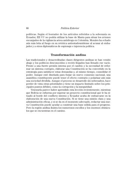 Bolivia, Ecuador y Venezuela, la refundaciÃ³n andina - Flacso Andes