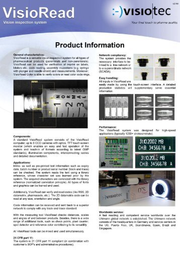 Ganzseitiger Faxausdruck - Uhlmann  VisioTec GmbH