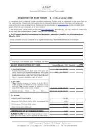 Download AGAP Forum 2009 Registration Form as a PDF file