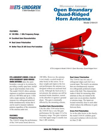 Open Boundary Quad-Ridged Horn Antenna - ETS-Lindgren