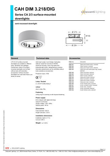 Datasheet - Solavanti Lighting